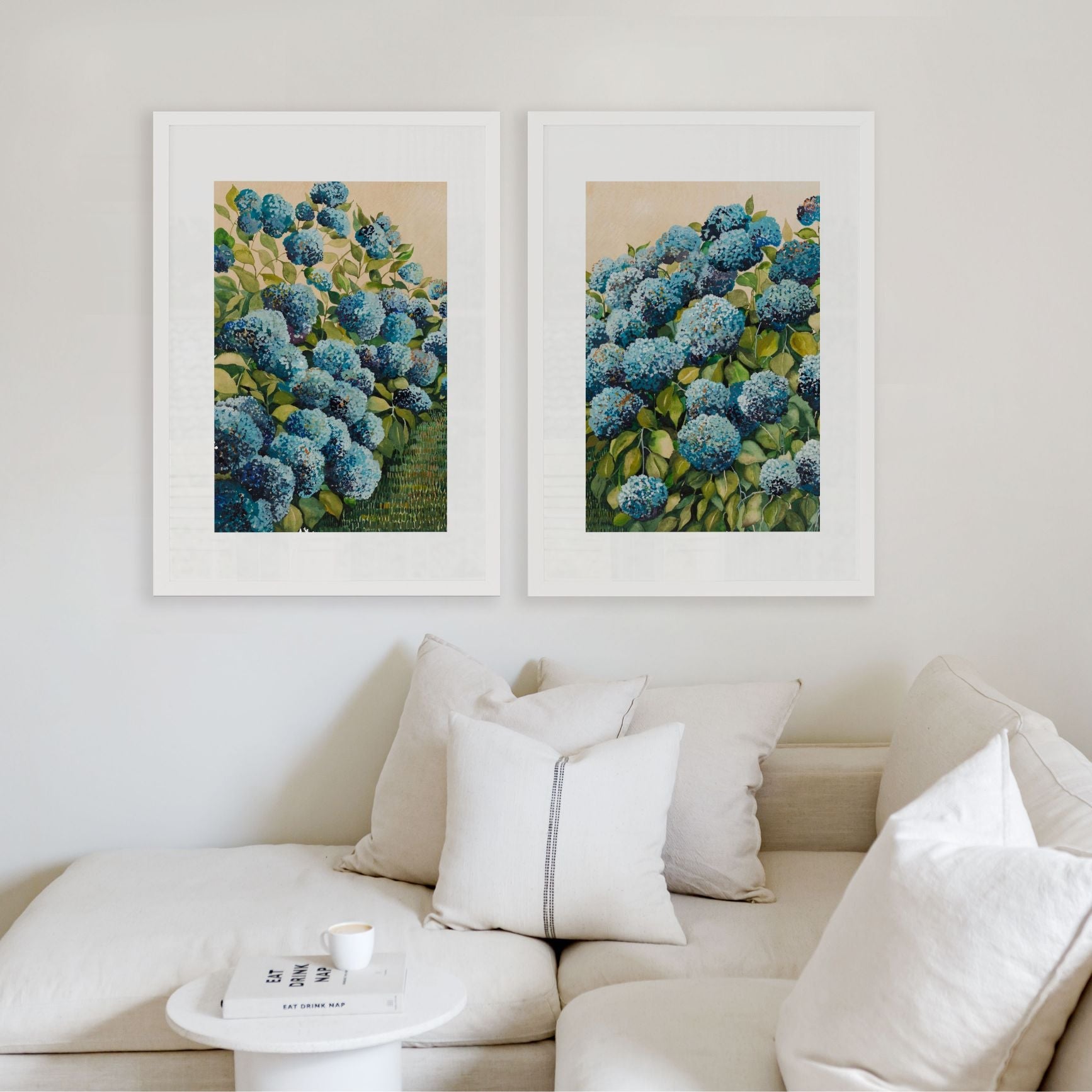 Aqua Hydrangea Pair