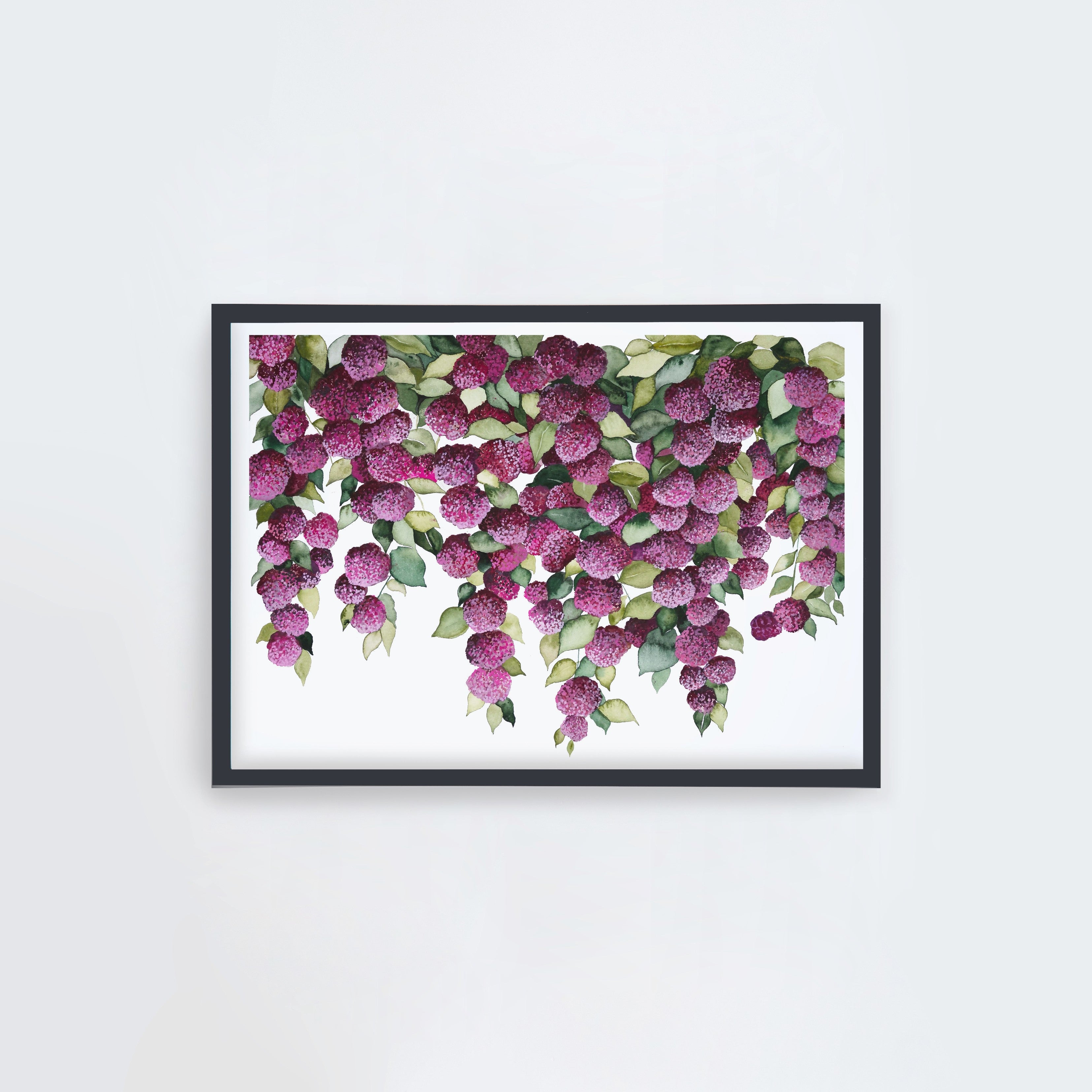 Falling Hydrangeas Landscape