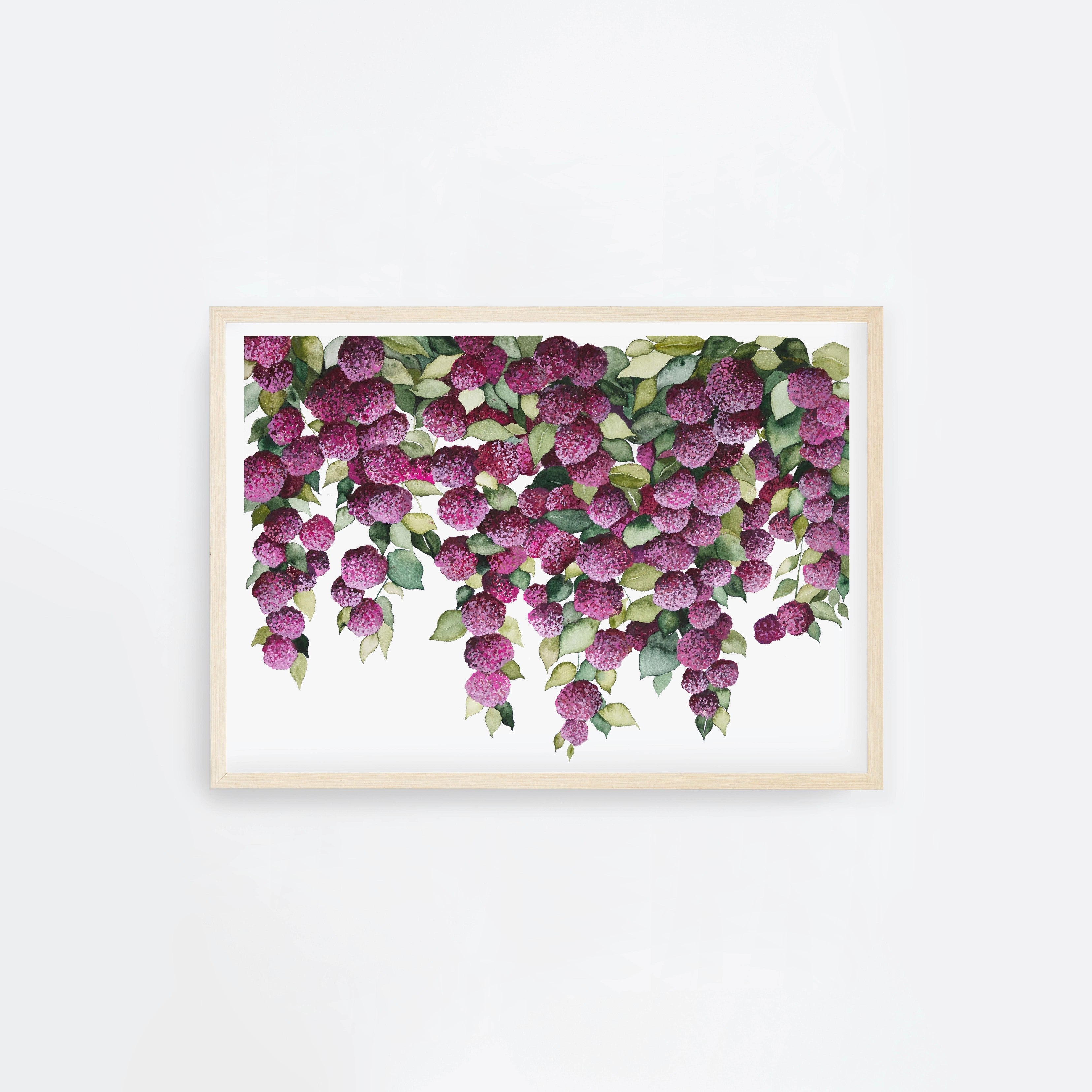 Falling Hydrangeas Landscape