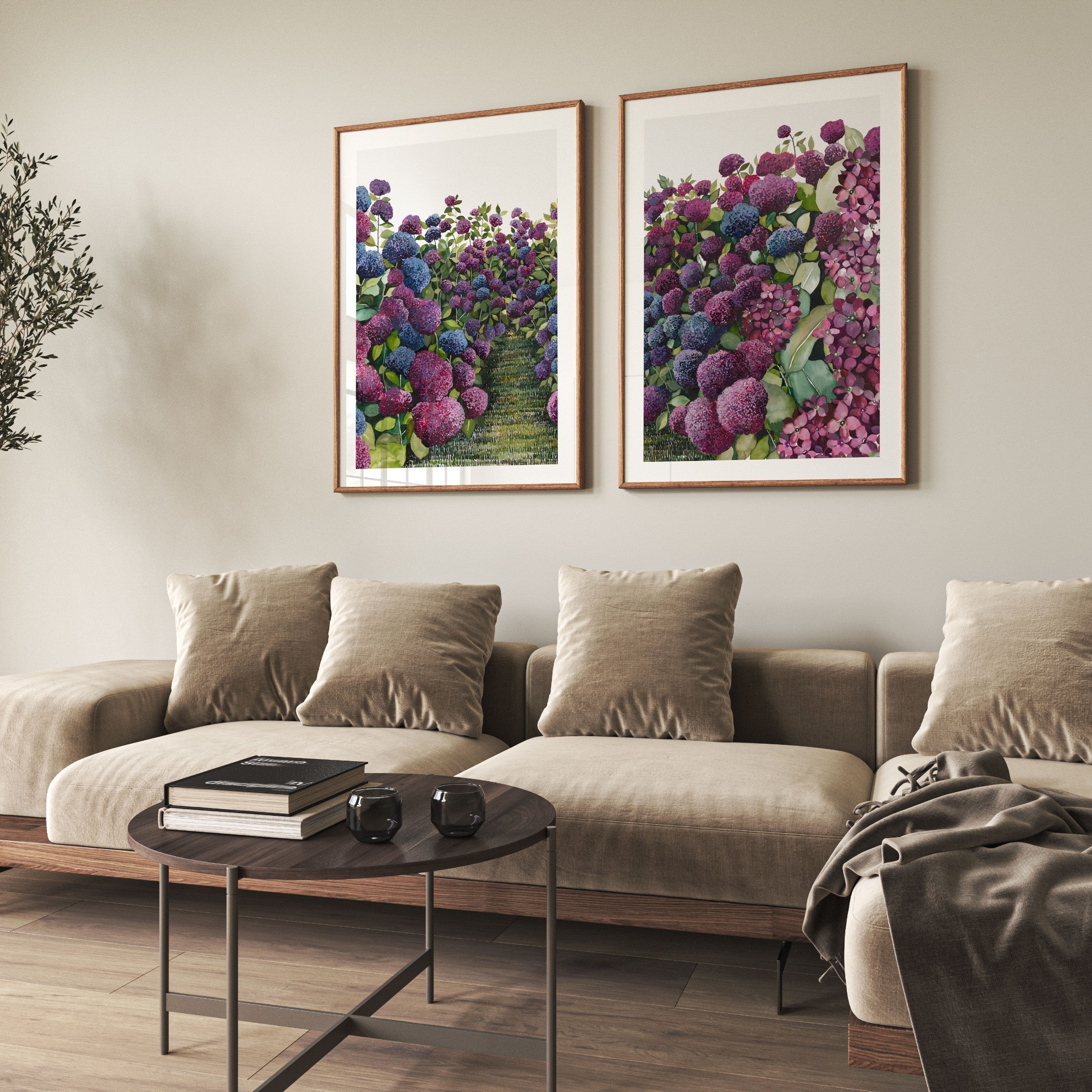 Lilac Hydrangea Pair