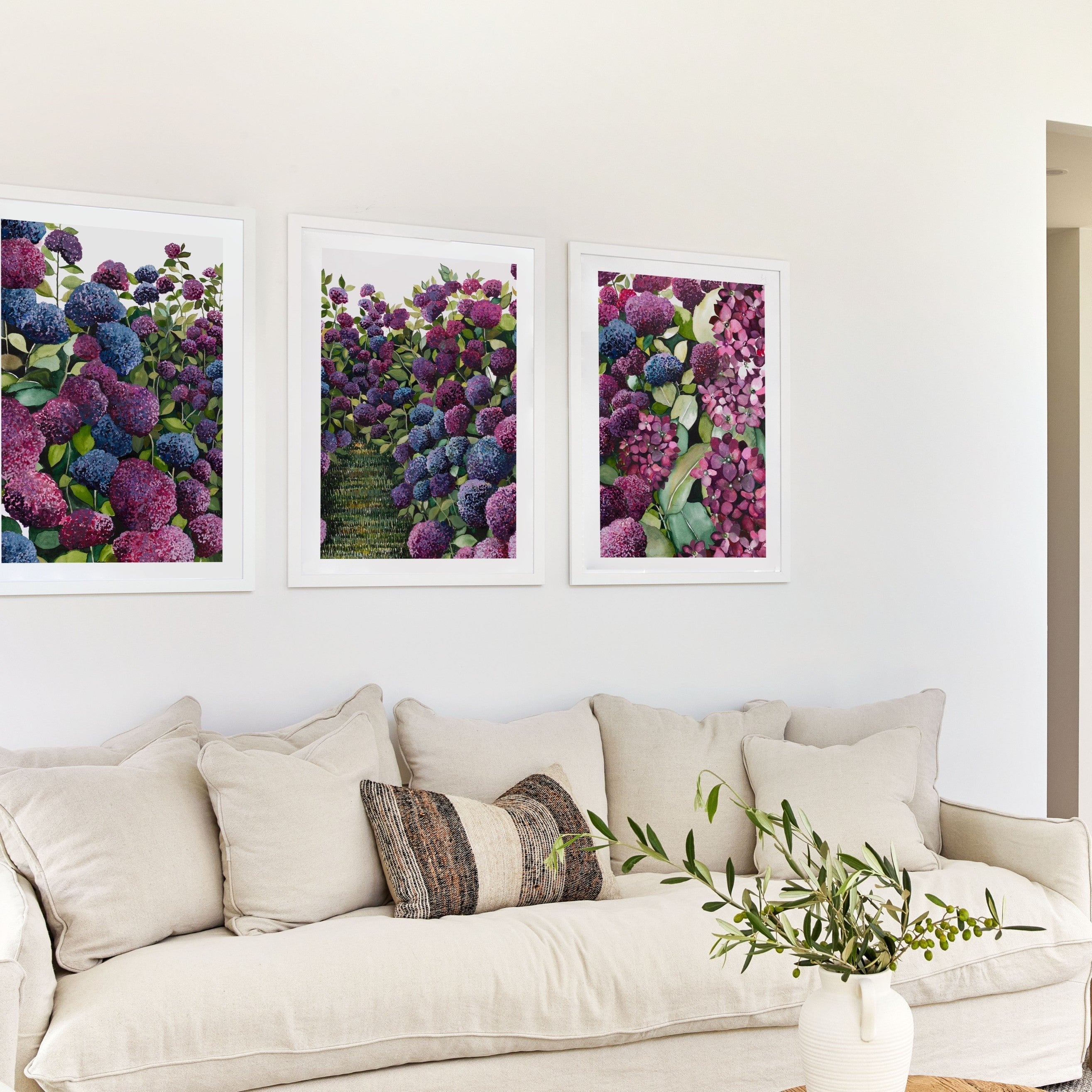 Lilac Hydrangea Triplet